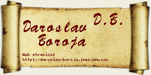 Daroslav Boroja vizit kartica